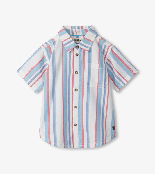 Hatley Boys Nautical Stripes Woven Button Down Shirt