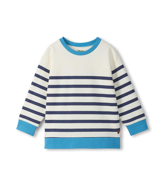 Hatley Boys Preppy Stripes Pullover Sweatshirt