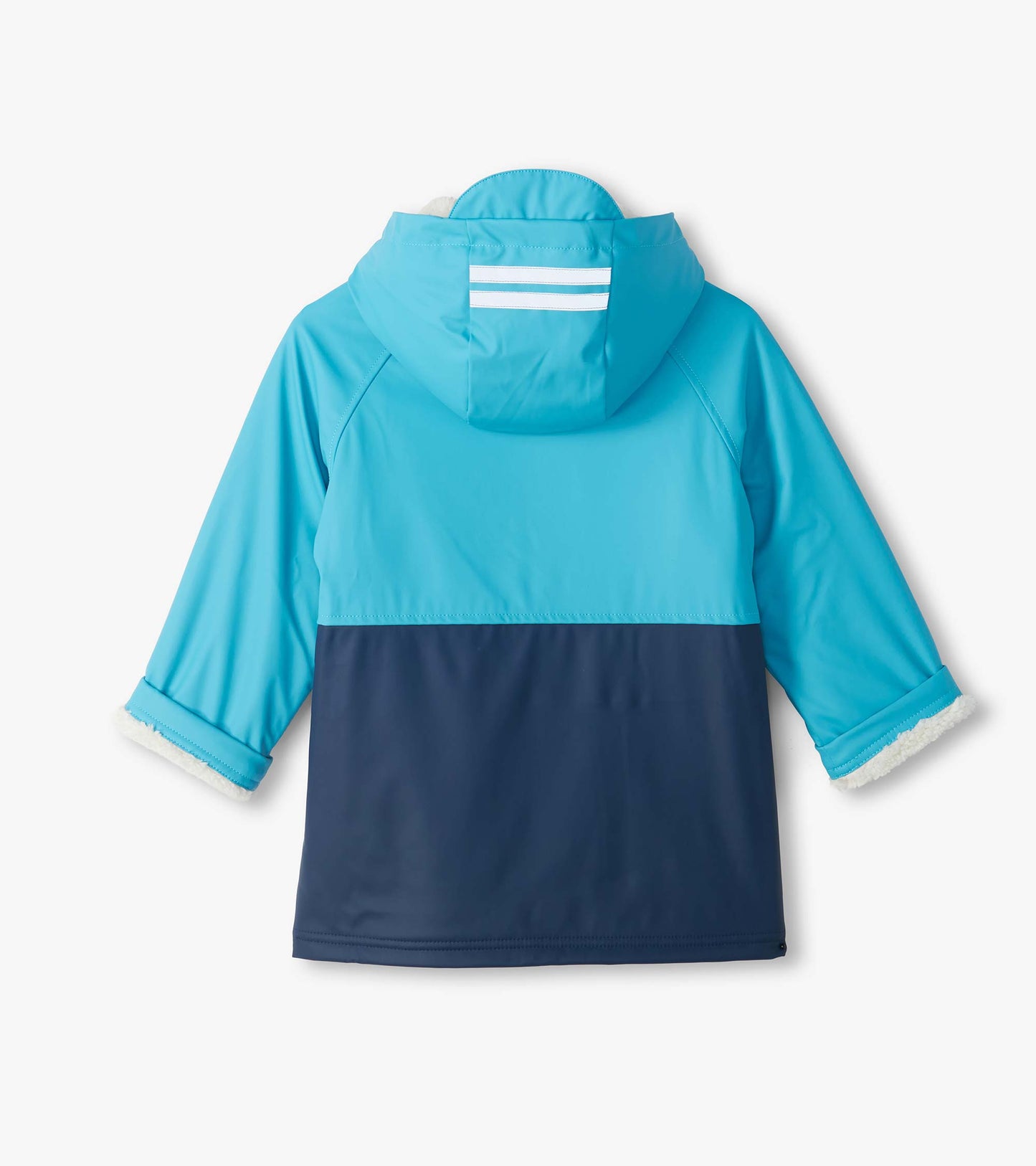 Hatley Boys Blue Colourblock Sherpa Lined Rain Jacket