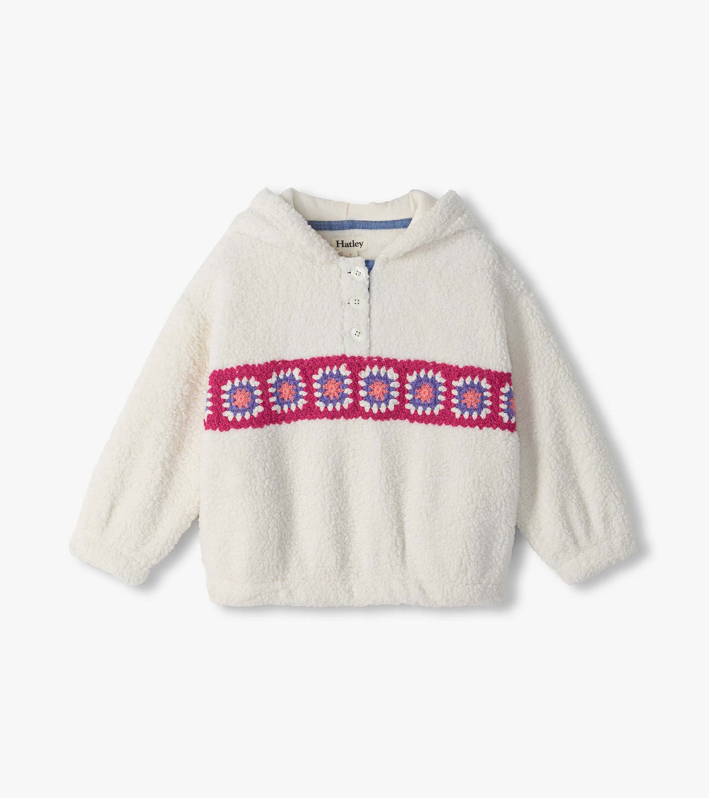 Hatley Girls Fuzzy Crochet Pullover
