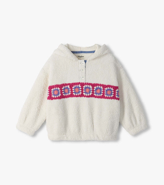Hatley Girls Fuzzy Crochet Pullover