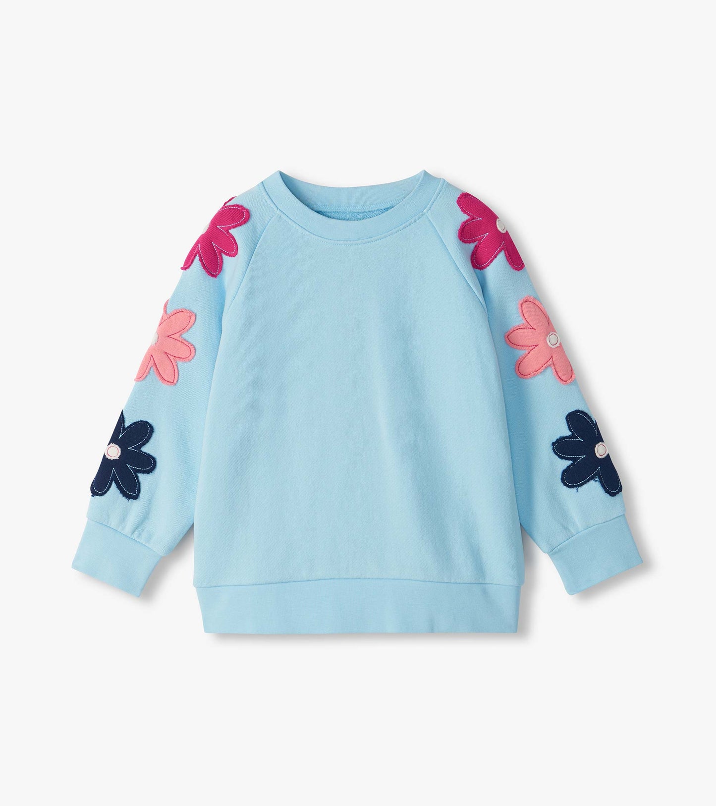 Hatley Girls Cool Blue Floral Slouchy Pullover