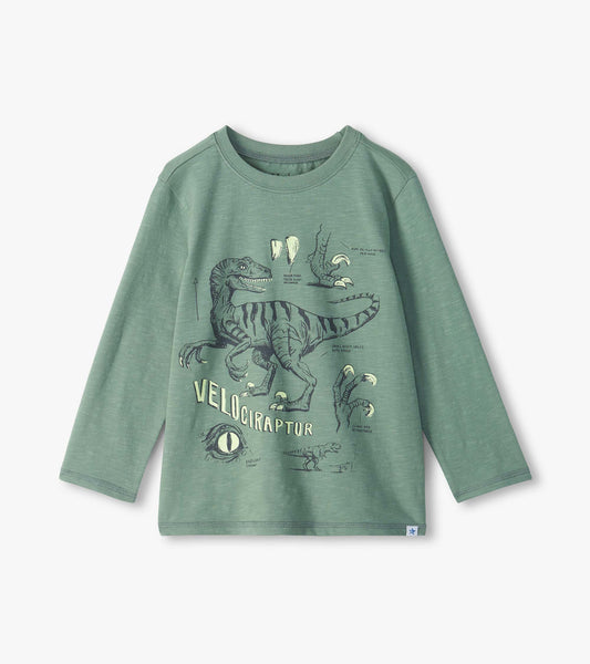 Hatley Boys Velociraptor Dinosaur Glow in the Dark  T-Shirt