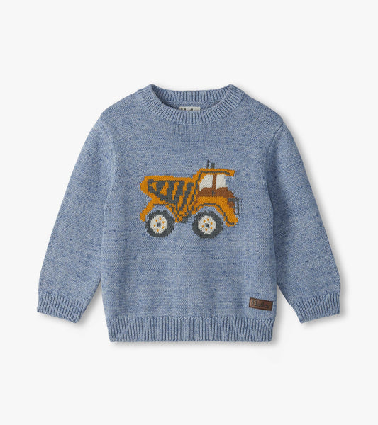 Hatley Baby Boys Dump Truck Crew Neck Sweater