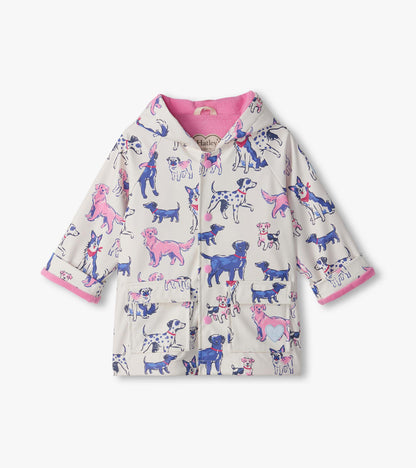 Hatley Baby Girl Little Pups Snap Raincoat