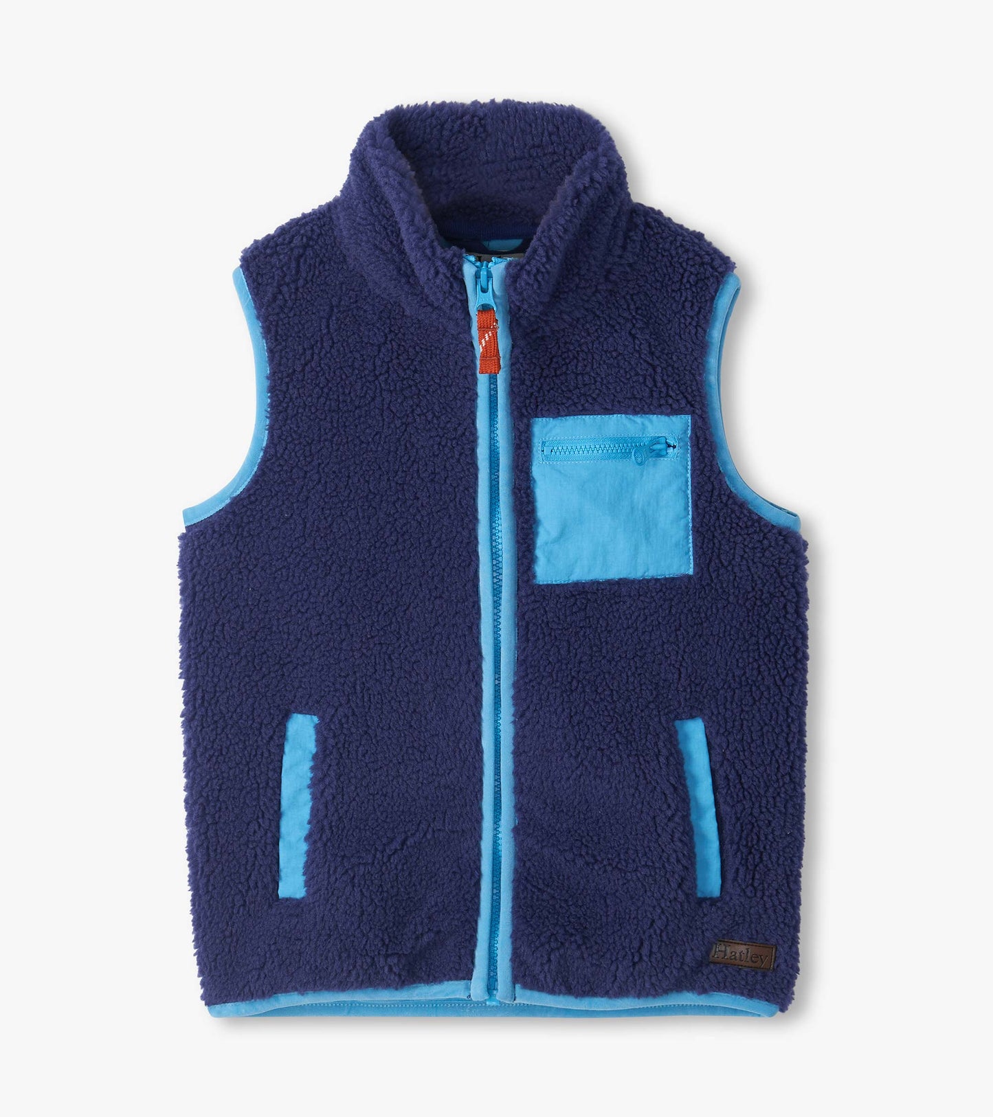 Hatley Boys Patriot Blue Faux Sherpa Vest Gilet