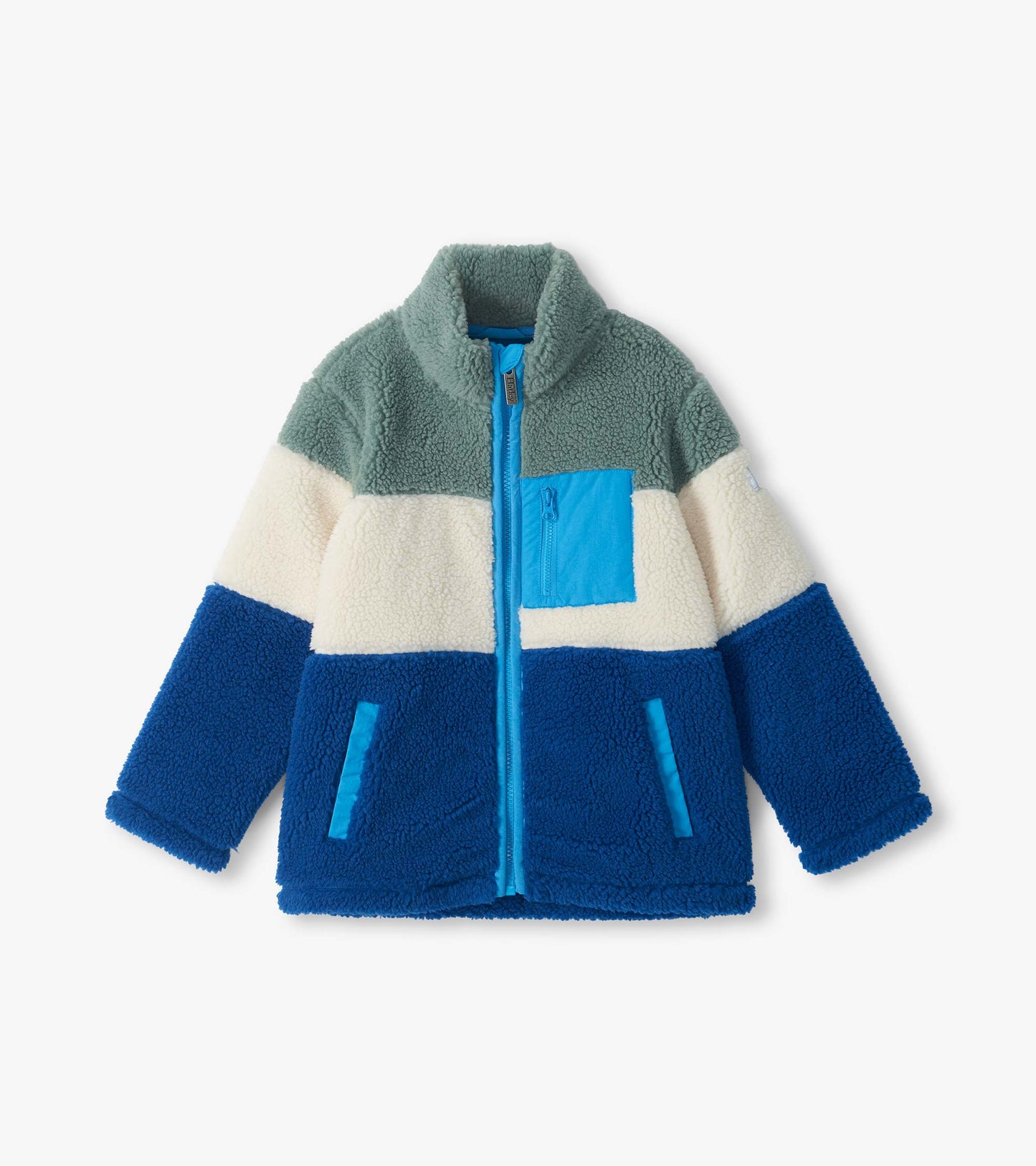 Hatley Boys Faux Sherpa Colourblock Jacket