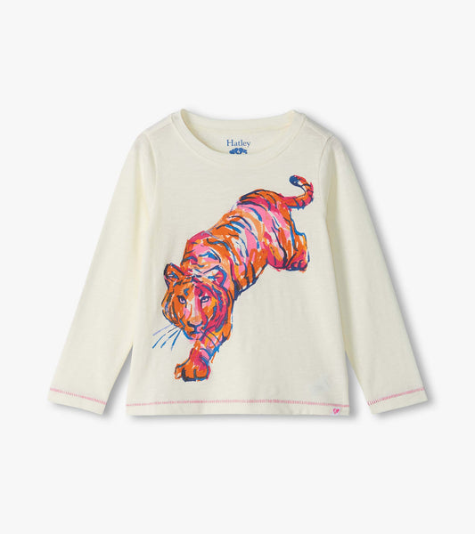 Hatley Boys Fierce Tiger Long Sleeve Graphic Tee
