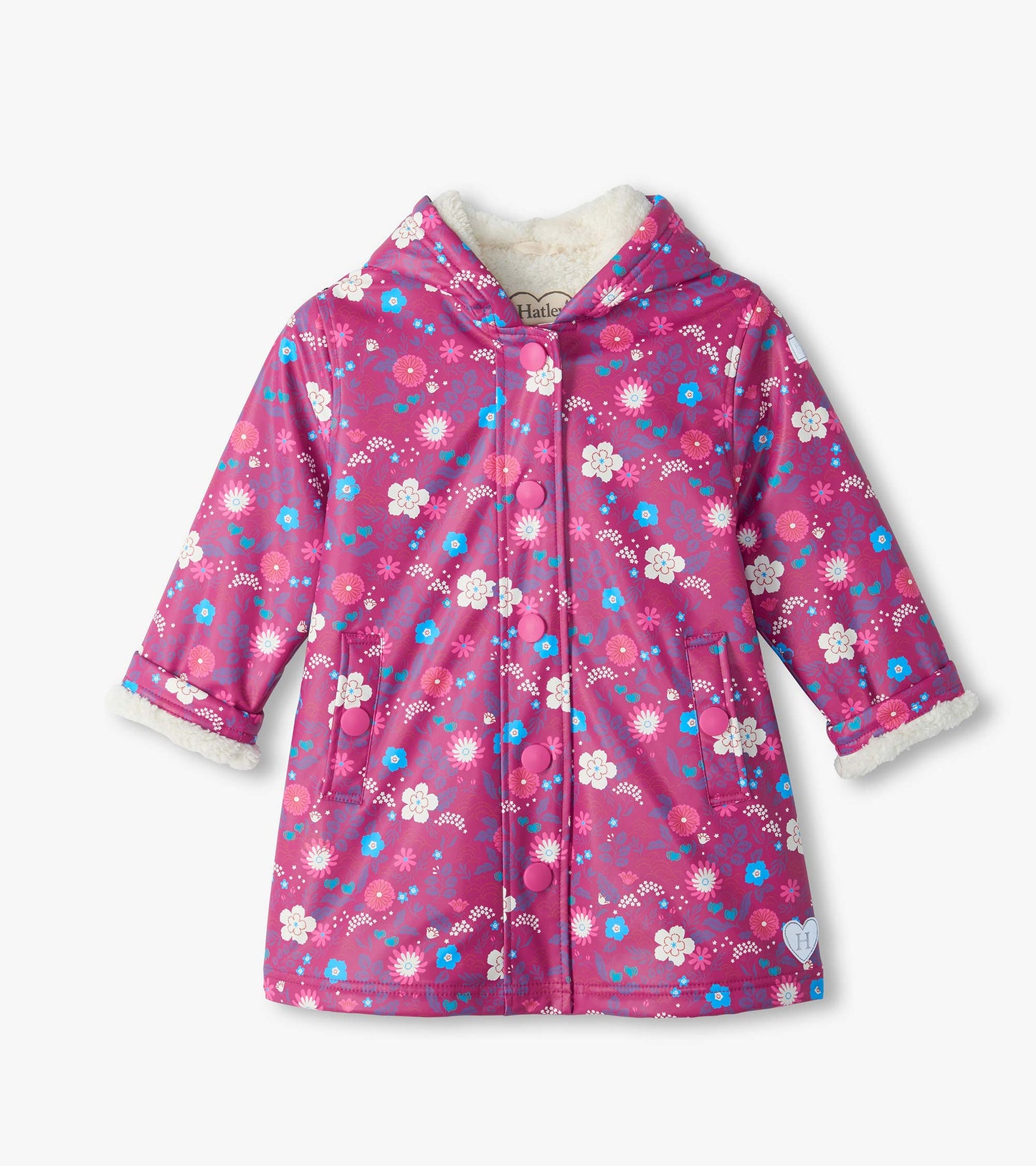 Hatley Girls Tiny Flowers Sherpa Lined Jacket