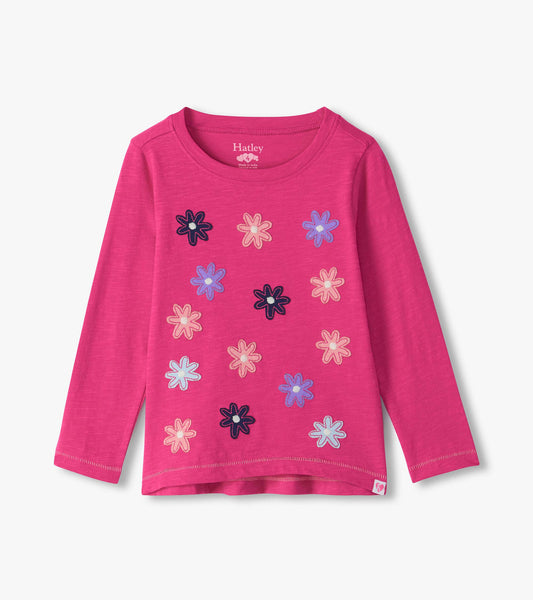 Hatley Girls Very Berry Flowers Long Sleeve Graphic Tee