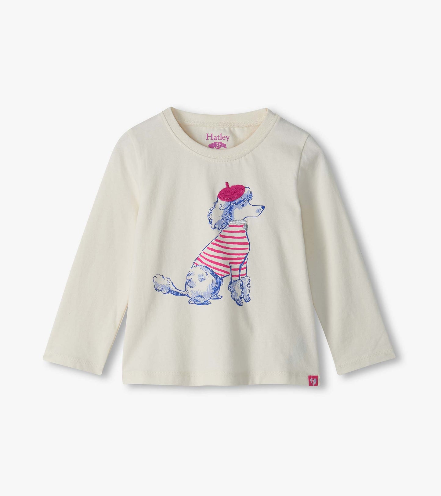 Hatley Baby Girls Posh Poodle Gathered Back Tee