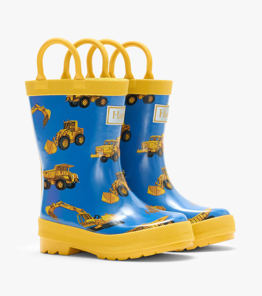 Hatley Boys Construction Trucks Wellies With Handles