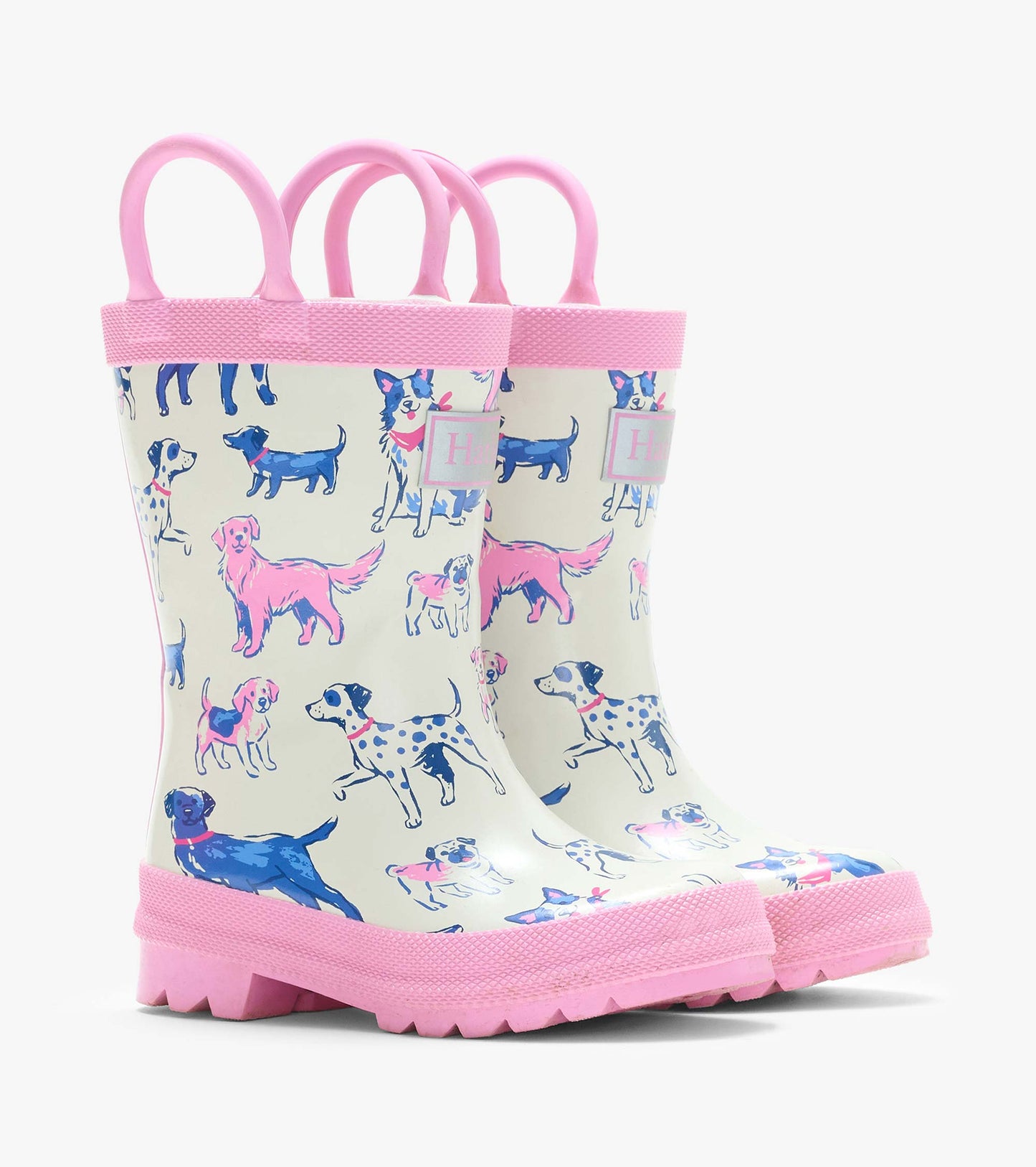 Hatley Girls Little Pups Wellies With Handles