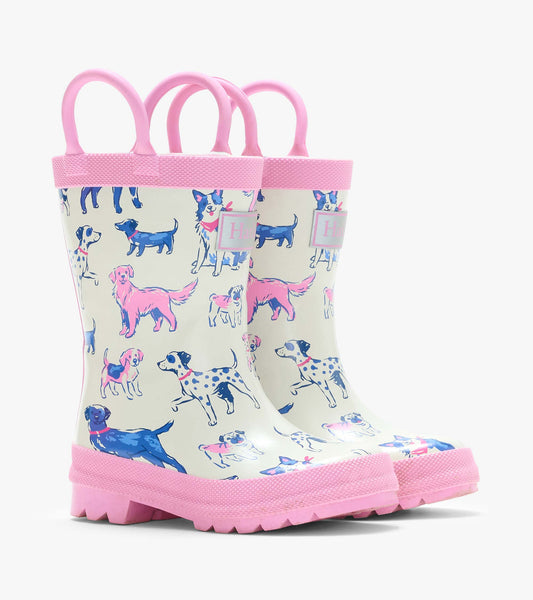 Hatley Girls Little Pups Wellies With Handles