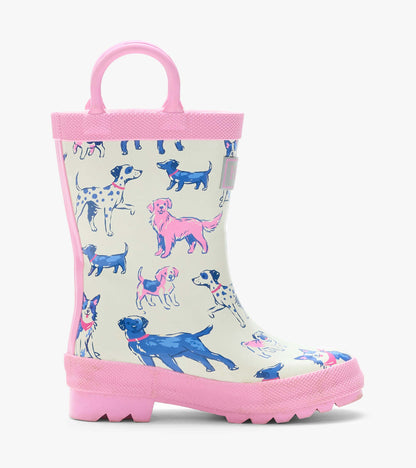 Hatley Girls Little Pups Wellies With Handles
