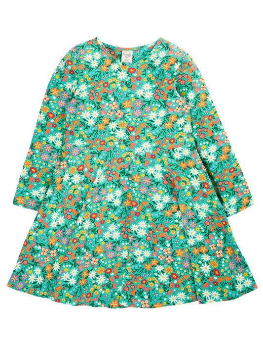 Frugi Girls Sofia Wildflower Wander Skater Dress