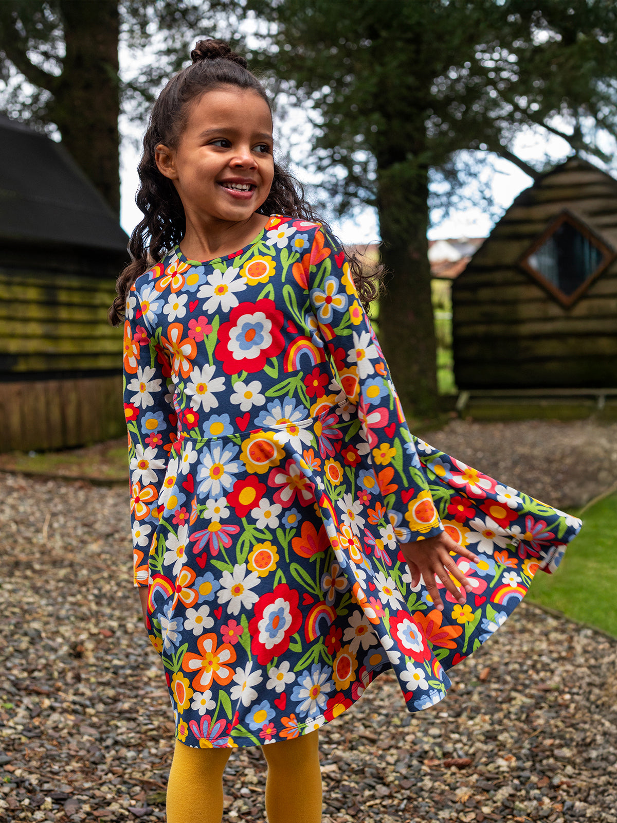 Frugi Girls Sofia Beautiful Bunch Skater Dress