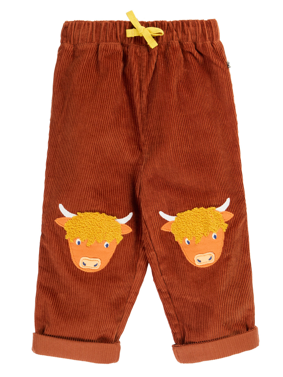 Frugi Baby Boys Arlo Cord Highland Cow Trousers