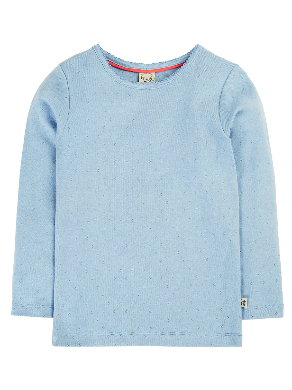 Frugi Girls Winter Sky Pointelle Top