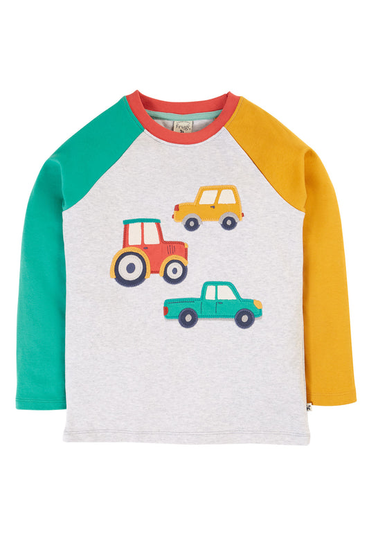 Frugi Baby Boys Vechiles Alfie Raglan Top