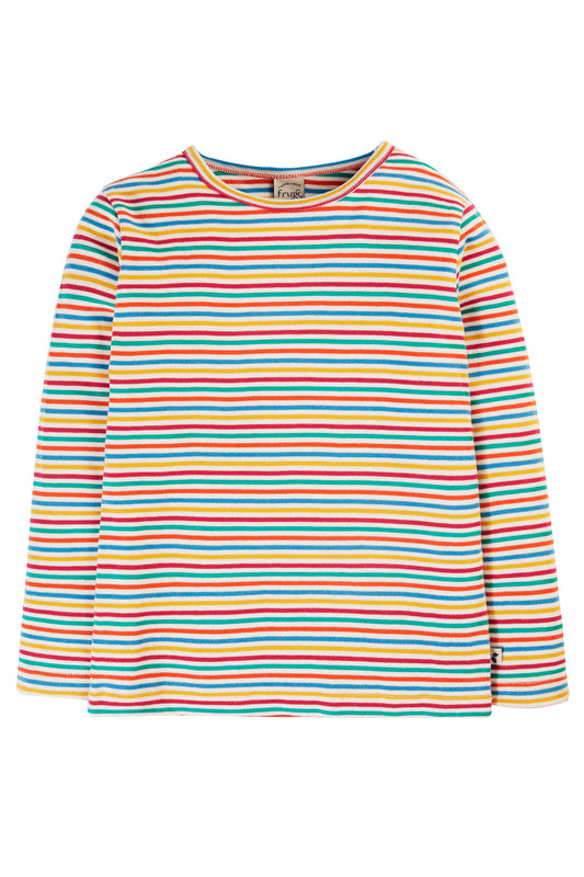 Frugi Girls Lucia Multi-Stripe Longsleeve T-Shirt