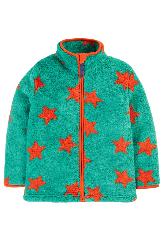 Frugi Uni Zipped Bonfire Stars Ted Fleece