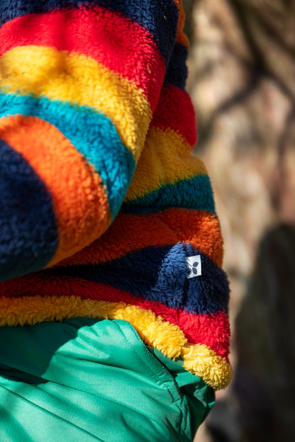 Frugi Boys Zipped Autumn Stripe Fleece