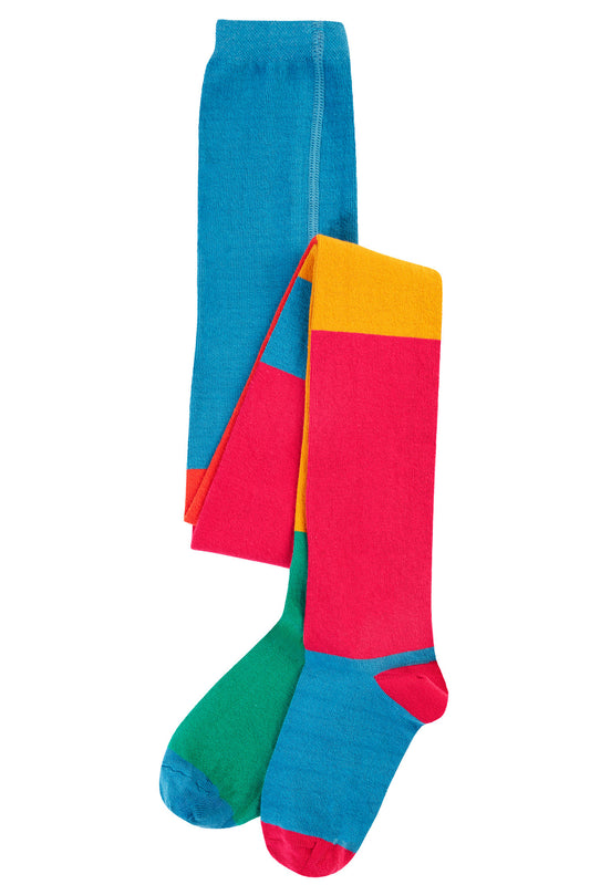 Frugi Girls Colour Block Norah Tights