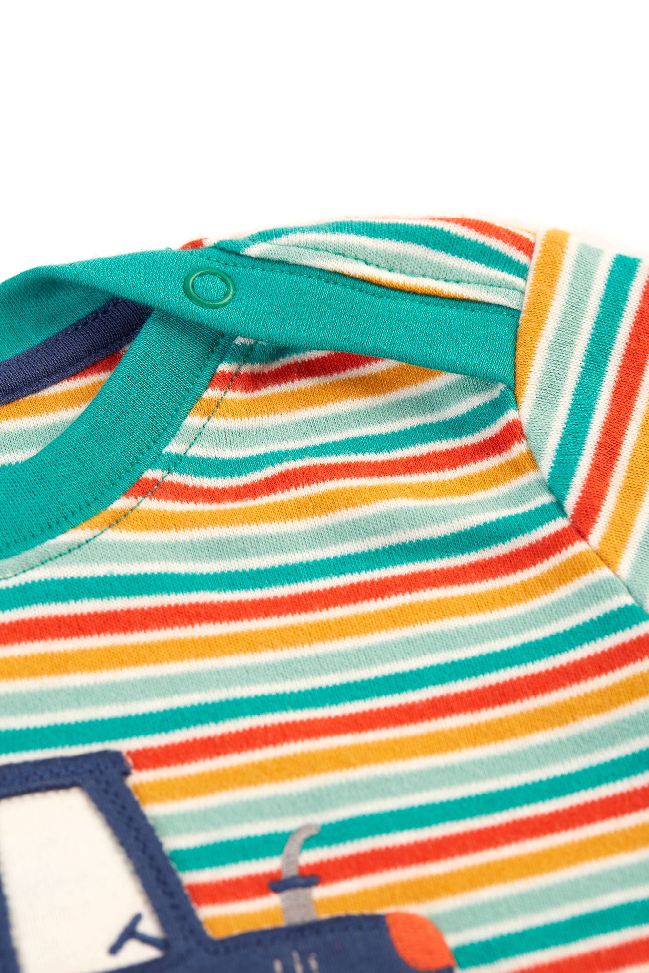 Frugi Baby Boys Tractor Multistripe Longsleeve T-shirt