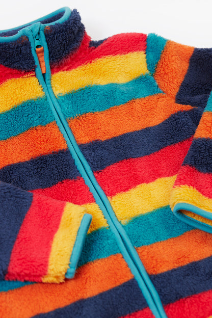 Frugi Boys Zipped Autumn Stripe Fleece