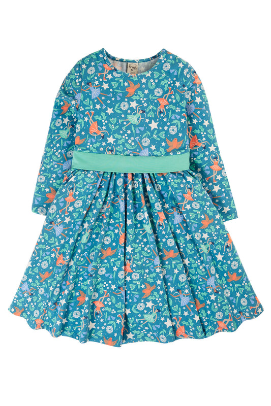 Frugi Girls Enchanted Forest Party Skater Dress