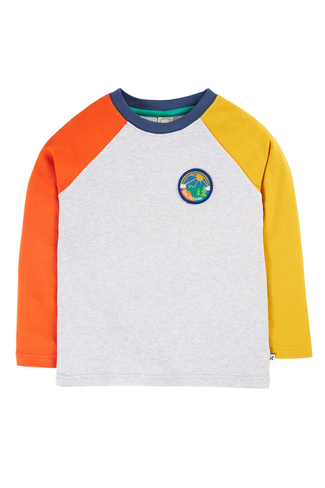 Frugi Boys Leo Get Outside Raglan Top