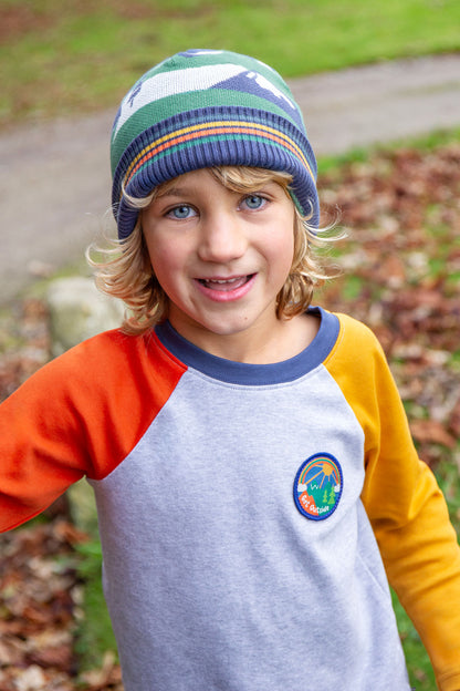 Frugi Boys Leo Get Outside Raglan Top