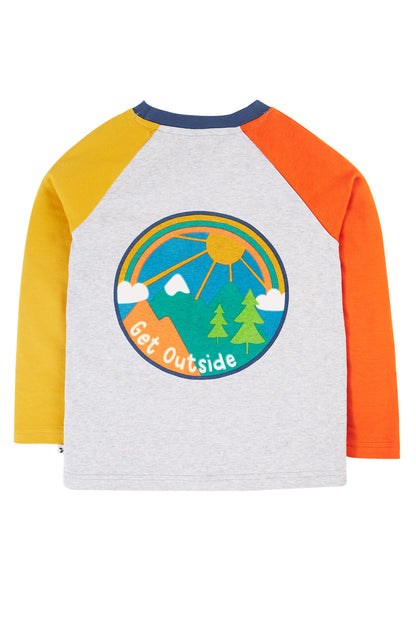 Frugi Boys Leo Get Outside Raglan Top