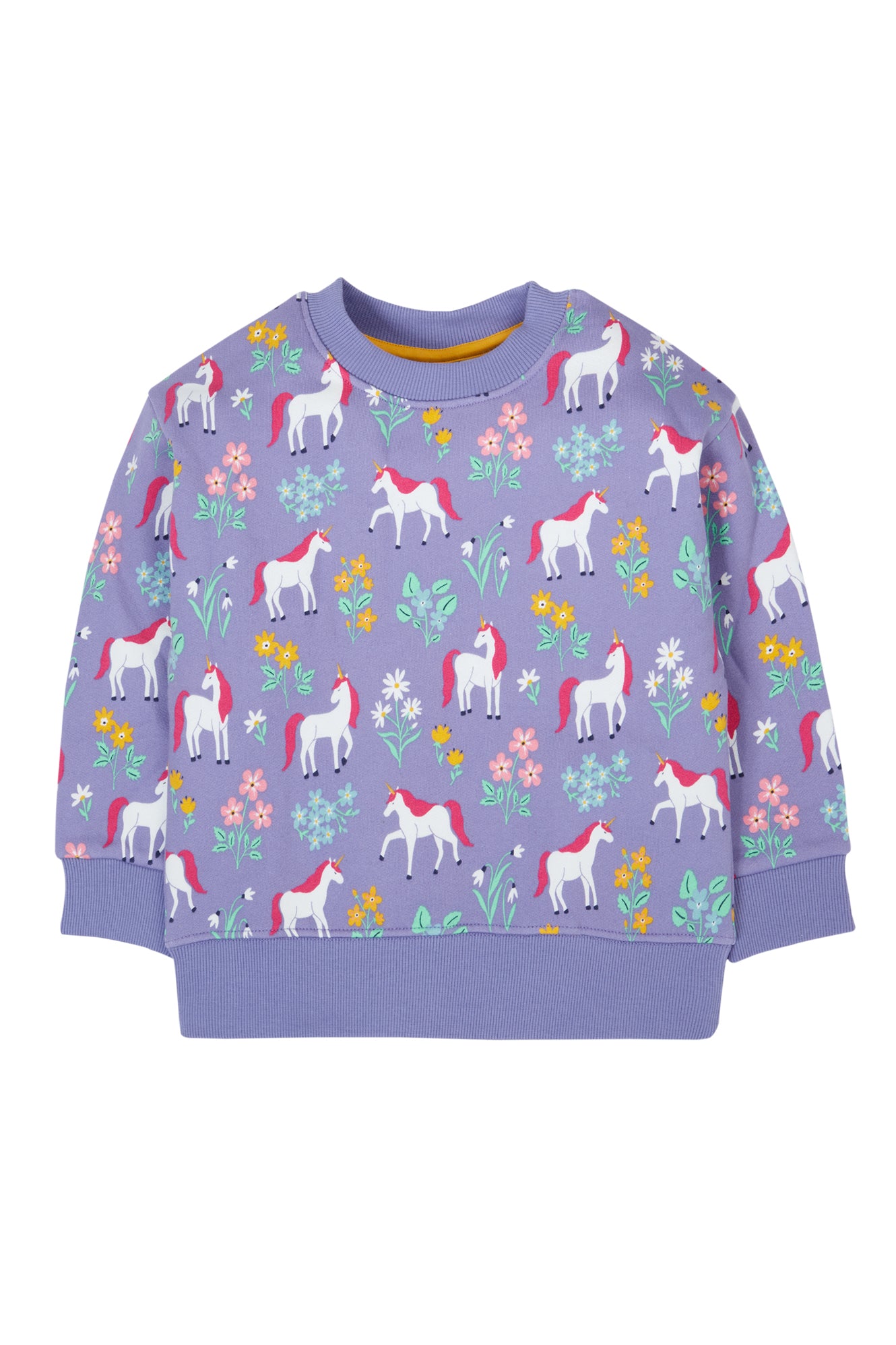 Frugi Girls Unicorn Floral Sweatshirt