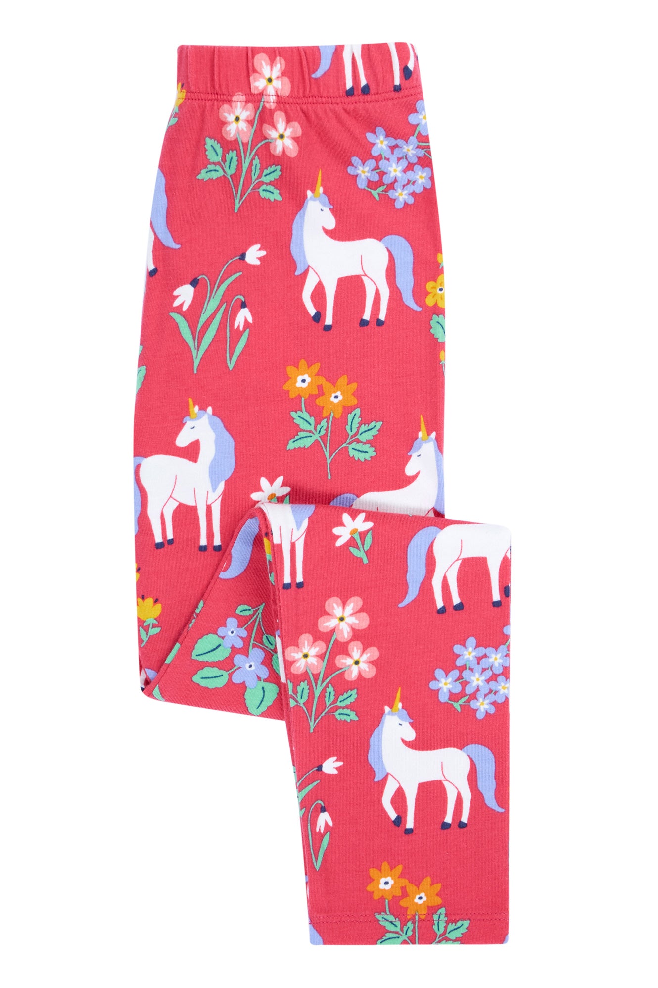 Frugi Libby Unicorn Floral Printed Leggings