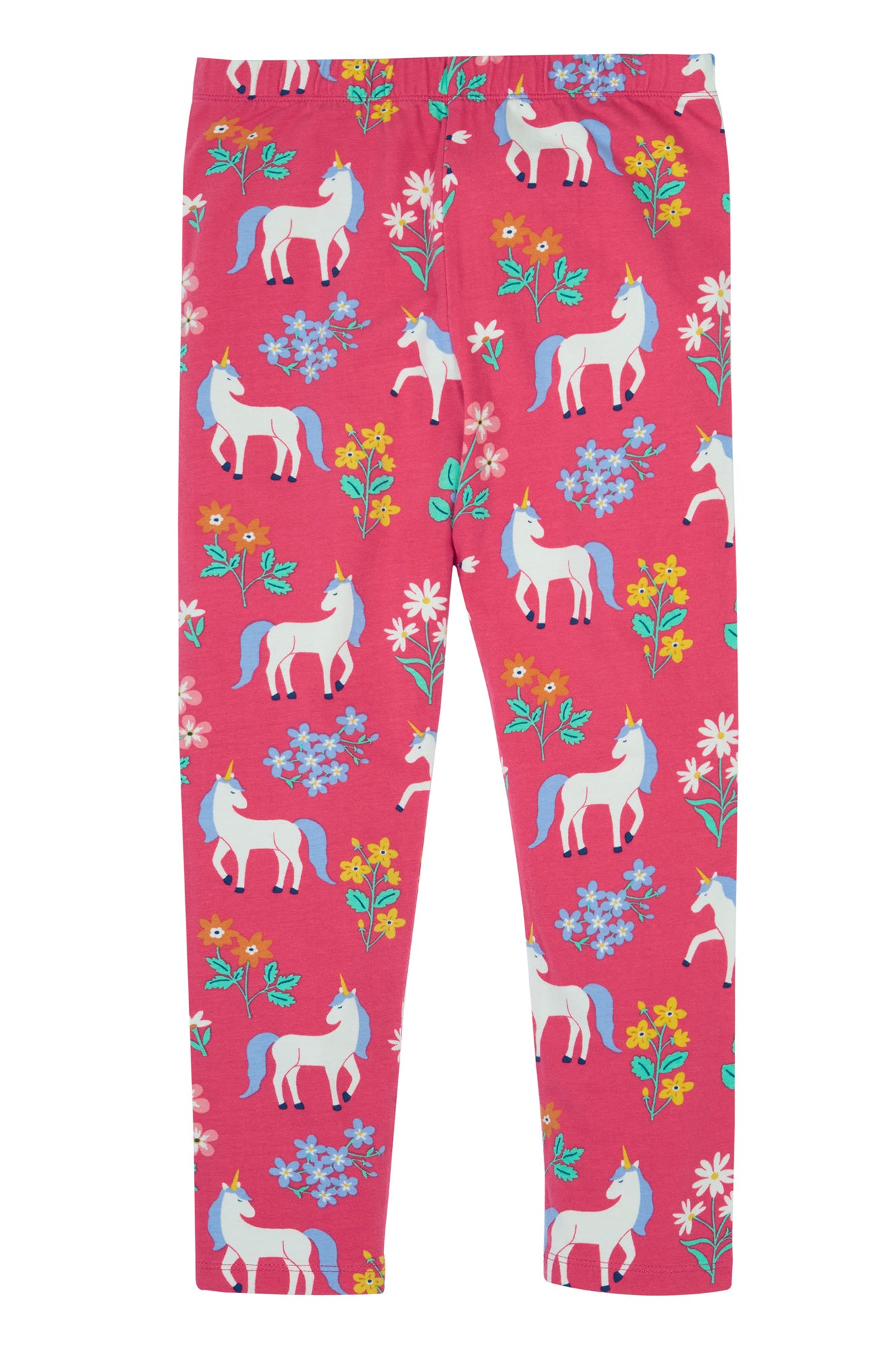Frugi Libby Unicorn Floral Printed Leggings