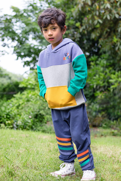 Frugi Boys Bowen Colour Block Up Beat Hoodie