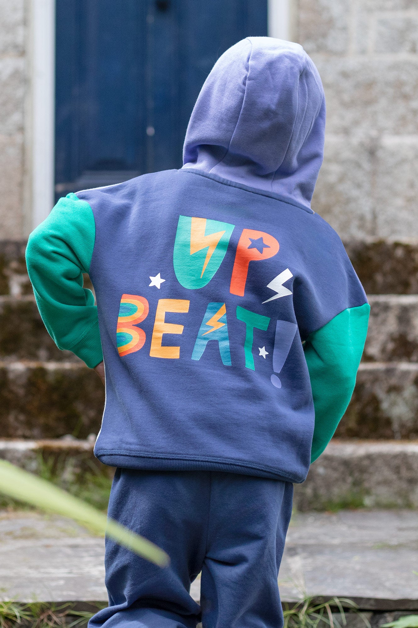 Frugi Boys Bowen Colour Block Up Beat Hoodie