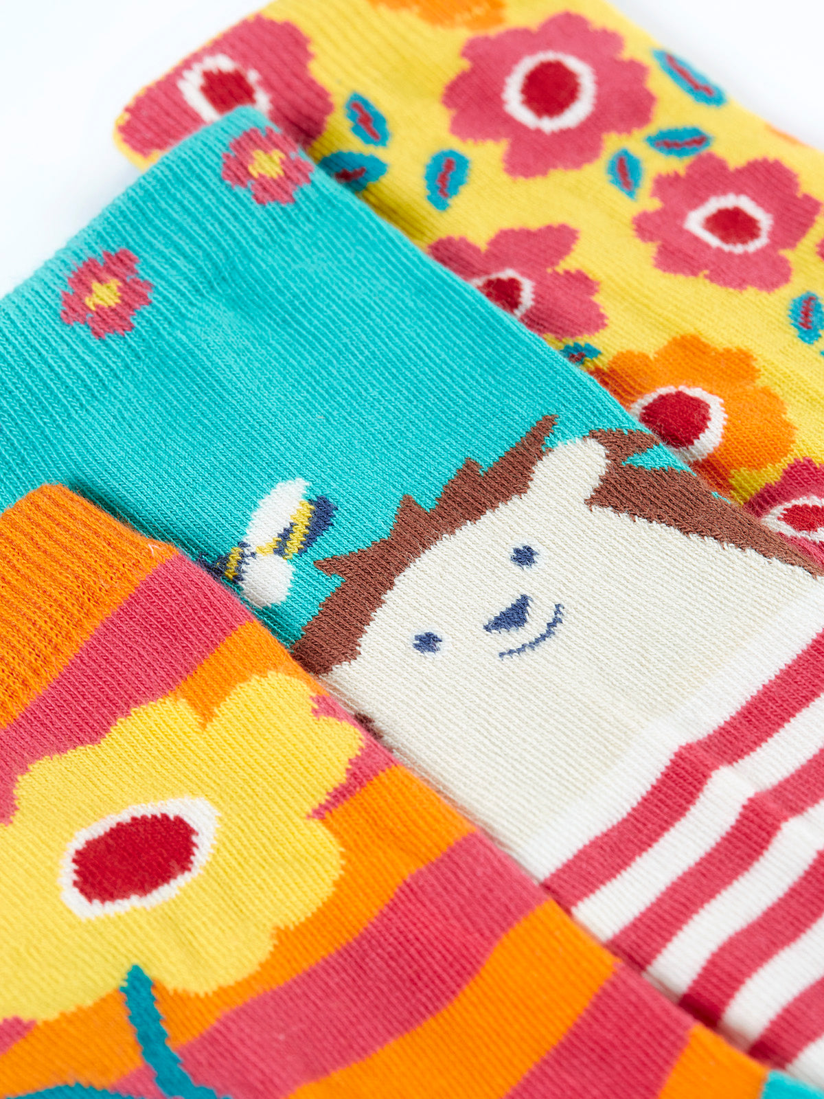 Frugi Baby Girls Garden Socks Multipack