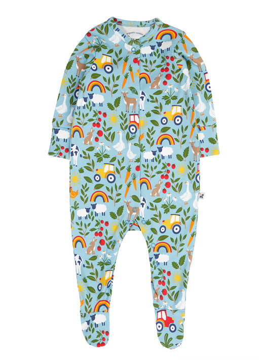 Frugi Baby Boy Soft On The Farm Lovely Babygrow