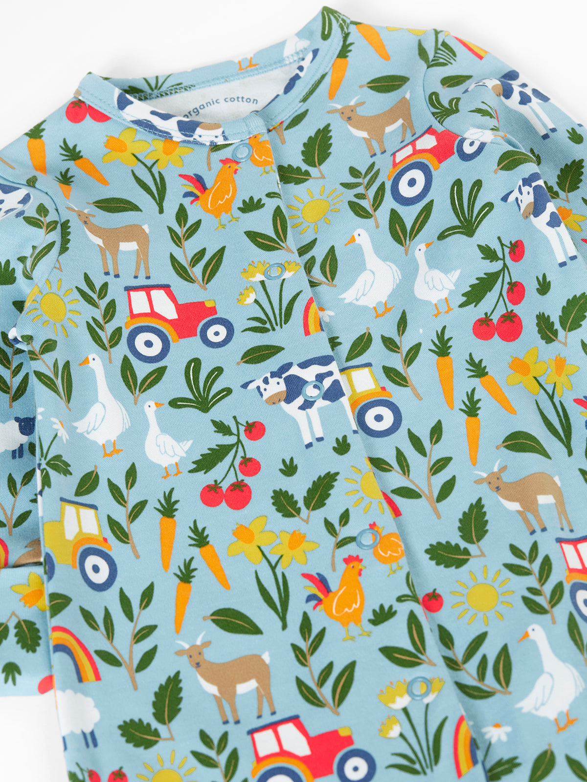 Frugi Baby Boy Soft On The Farm Lovely Babygrow