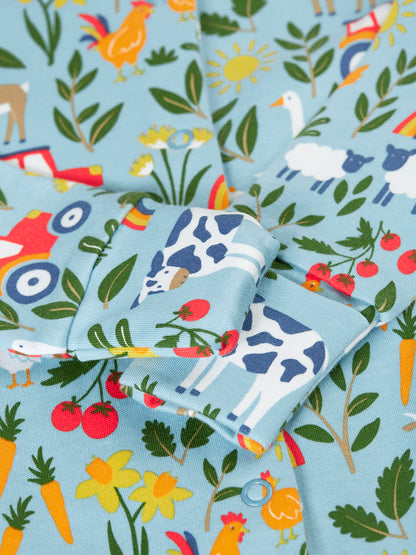 Frugi Baby Boy Soft On The Farm Lovely Babygrow