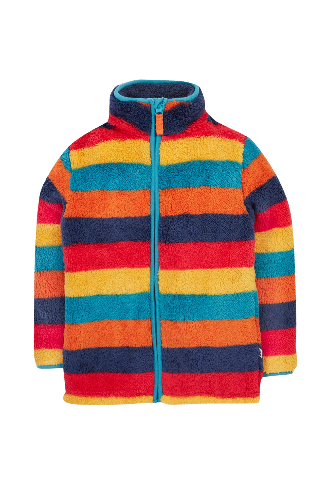 Frugi Boys Zipped Autumn Stripe Fleece