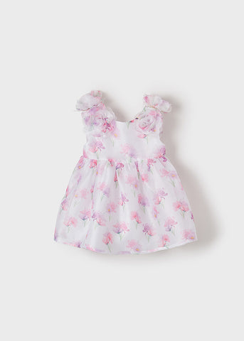 Mayoral white and pink floral dress