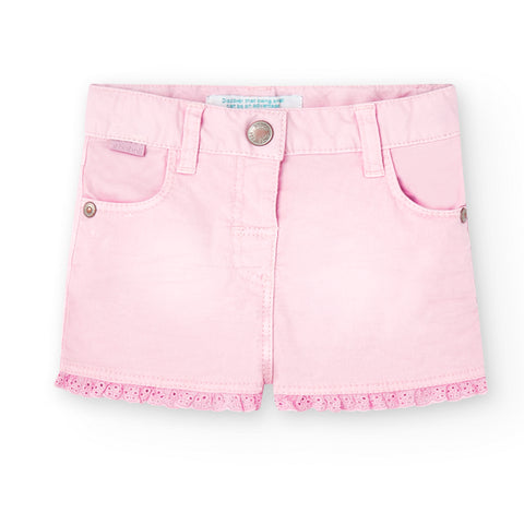 Boboli pink lace shorts