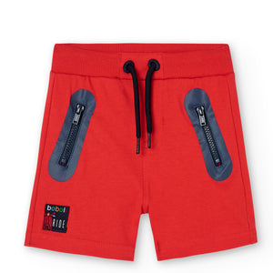 Boboli red zip pocket shorts