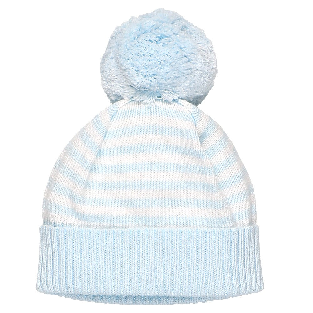 Emile et Rose Geneva blue stripe pom hat