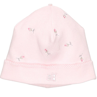 Emile et Rose Romy Pink Rosebud Baby Pull - On Hat