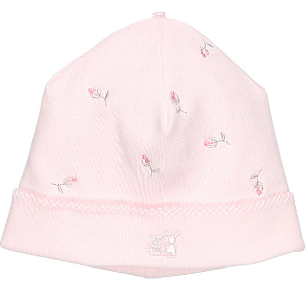 Emile et Rose Romy Pink Rosebud Baby Pull - On Hat